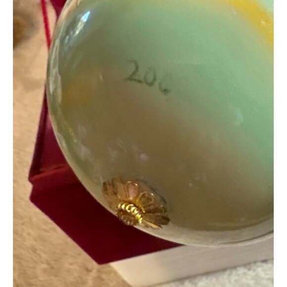 Ne Qwa Art Christmas Ornament Glass Hand Painted Angel Shepherd Red Velvet Box - Picture 8 of 12